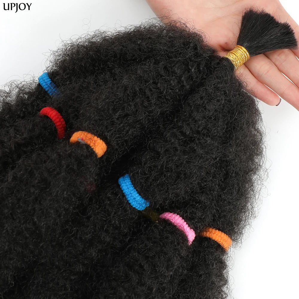 Afro Kinky Curly Hair Bulk Synthetic 12inch Ombre Marley Twists Braiding Hair #1B 4 27 30 33 99J Green Ombre Purple Brown Colors
