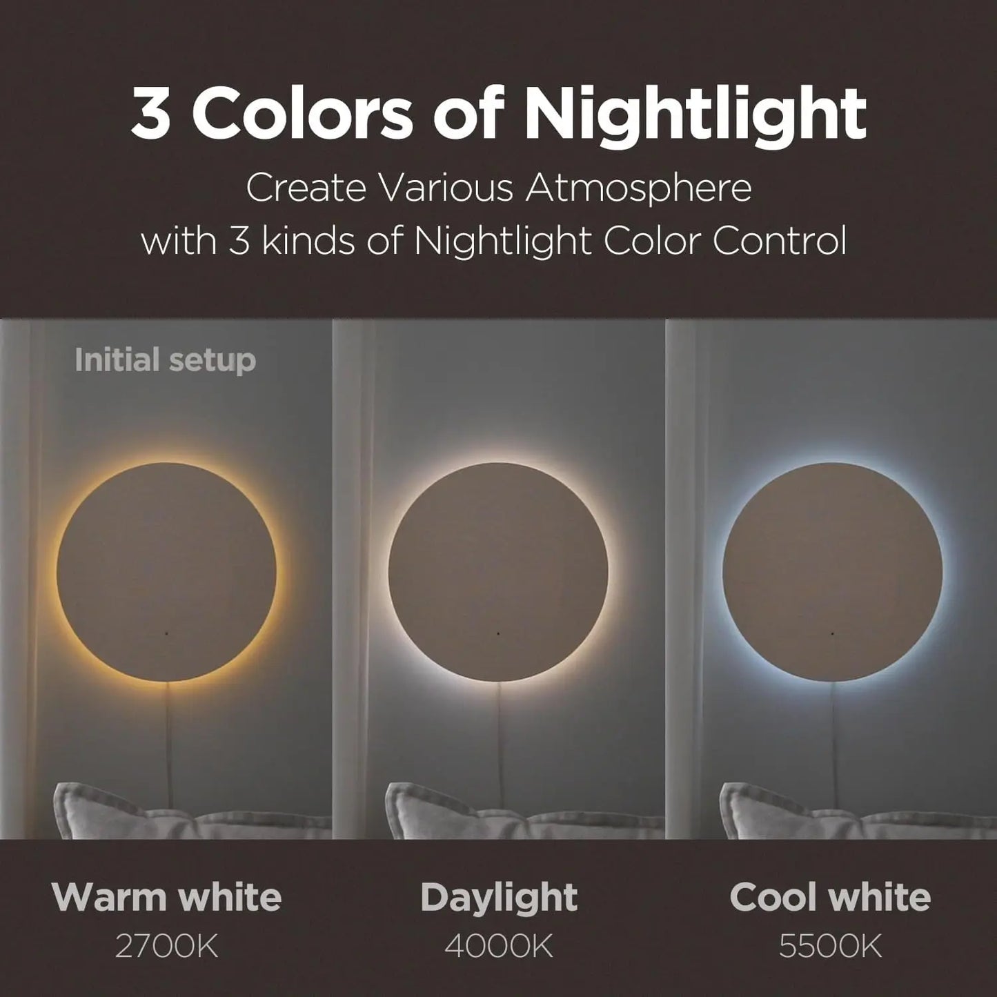 LED Silent Wooden Digital Wall Clock with Remote Control, Backlight Nightlight Digital Wood Wall Clock, Sunrise Alarm Melody