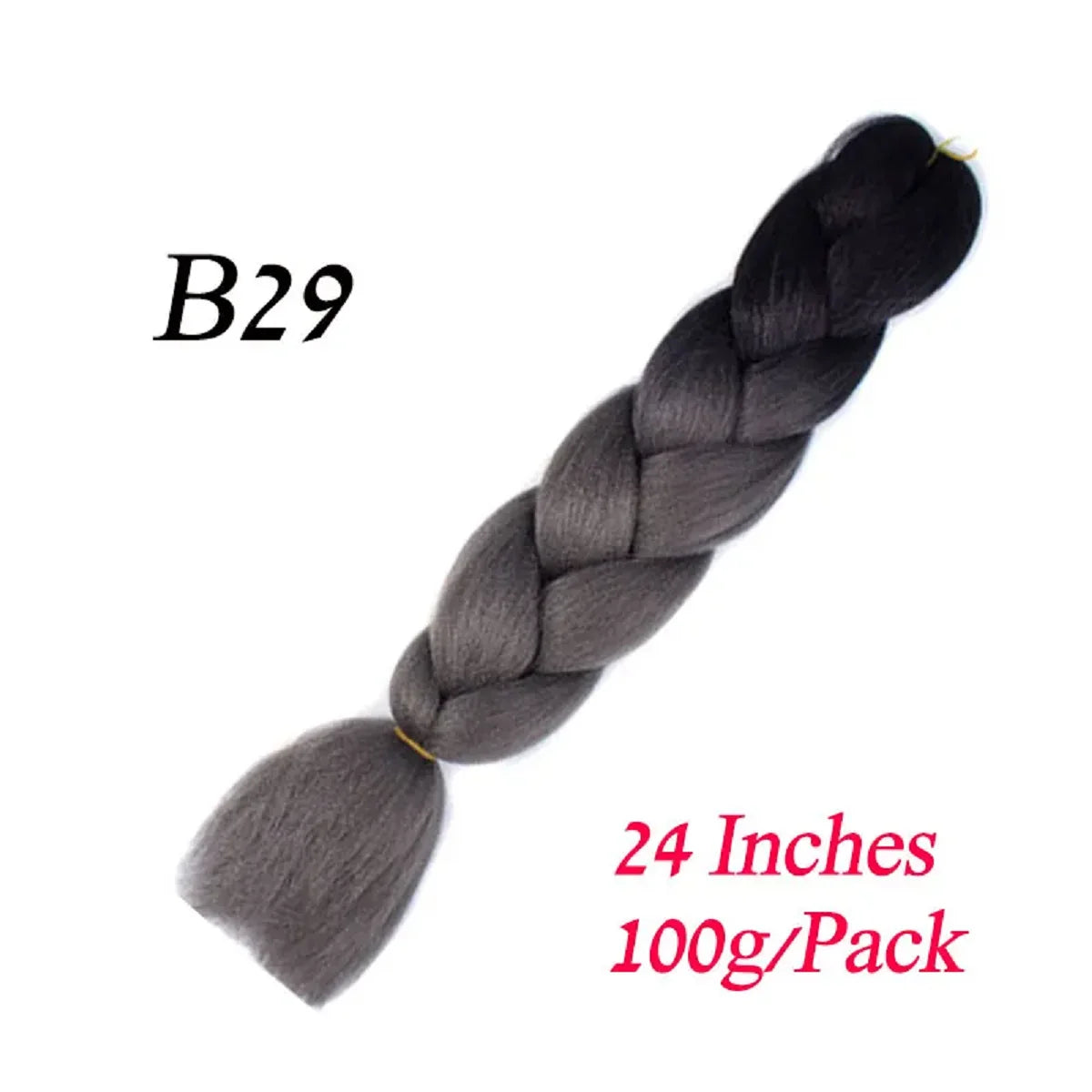 ZINAN Store Jumbo Braiding Hair Long 24 Inch Hair Extensions 100g/Pcs Ombre Synthetic Braids Hair Twist Braiding Hair for Women