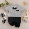 0 - 18 Baby Bodysuit Gentleman Style Handsome Formal Cotton Comfortable Soft Boys And Girls Summer Short Sleeved Newborn Clothes - MAGUSTA BEAUTY