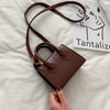 Yogodlns Vintage Mini Crossbody Bag Women PU Leather Small Messenger Bag Elegant Shoulder Bag Designer Handbag Casual Lady Purse