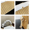 Straw Beach Bag for Women 2021 Summer Pleated Handle Luxury Designer Bag Contrast Color Crossbody Purse and Handbag Lady Bolsos