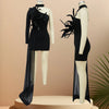 K10333 Fall New Short Dresses Women Party Evening Sexy Strapless Fur Wedding Dresses for Women
