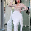 Sexy Dress Women Sleeveless Sequin Dresses O Neck Asymmetrical High Street Dance Wedding Prom Party Night Long Top Vestidos
