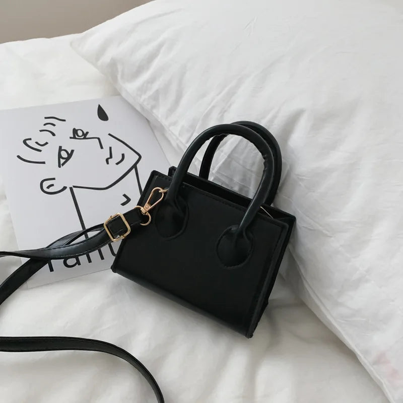 Yogodlns Vintage Mini Crossbody Bag Women PU Leather Small Messenger Bag Elegant Shoulder Bag Designer Handbag Casual Lady Purse