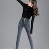 Thermal Winter Thick Fleece High-waist Warm Skinny Jeans Thick Women Stretch Button Pencil Pants Mom Casual Velvet Jeans