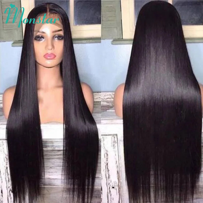 30 Inches Brazilian Bone Straight Human Hair 5x5 Closure Wig 13x4 13x6 Lace Front Human Hair Wig 360 Lace Frontal Wigs for Women