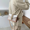 Fashion Women Chain Crossbody Bag Leisure Splice Small Square Shoulder Bag Luxury Design Messenger Bag Travel Purse and Handbag