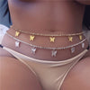 Dropship Fashion Rhinestone Body Jewelry Butterfly Waist Chain Belt for Women Cute Heart Belly Chain Money Waist Chain
