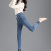Thermal Winter Thick Fleece High-waist Warm Skinny Jeans Thick Women Stretch Button Pencil Pants Mom Casual Velvet Jeans
