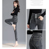 Thermal Winter Thick Fleece High-waist Warm Skinny Jeans Thick Women Stretch Button Pencil Pants Mom Casual Velvet Jeans