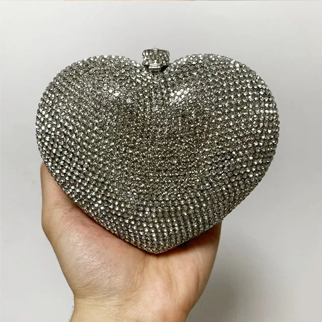 In Stock Lady Diamond Dinner Rhinestone Stone Crystal Women Party Hard Purse Bride Evening Bridal Wedding Hardside Clutch Bag