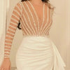 Sexy Dress Women Sleeveless Sequin Dresses O Neck Asymmetrical High Street Dance Wedding Prom Party Night Long Top Vestidos