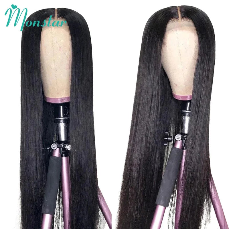 30 Inches Brazilian Bone Straight Human Hair 5x5 Closure Wig 13x4 13x6 Lace Front Human Hair Wig 360 Lace Frontal Wigs for Women
