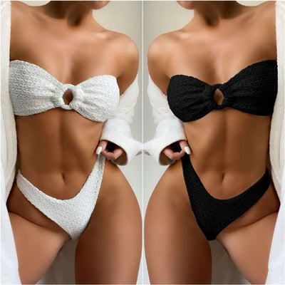 2022 Summer New Bathing Suit Strapless Ladies Swimwear Sexy Bikini With Cover Luxury Swimwear