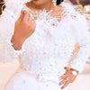 Customized Customized 2025 Hot Sale Women White Short Sleeve Bodycon Dress Club Party Beading Dress Elegant Lady Fashion Dress