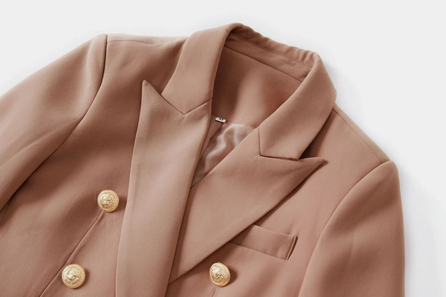 HARLEYFASHION European American 2021 Spring Autumn Slim Double Breasted Women's  Blazer OL Solid Color Quality Suit Jacket XXL