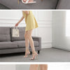 Women's Sandals High Heels 12CM New Chain Ankle Strap Gold White Pointed Toe Female Party Shoes Sandalias de mujer Size 35-42