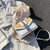 Fashion Women Chain Crossbody Bag Leisure Splice Small Square Shoulder Bag Luxury Design Messenger Bag Travel Purse and Handbag