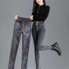Thermal Winter Thick Fleece High-waist Warm Skinny Jeans Thick Women Stretch Button Pencil Pants Mom Casual Velvet Jeans