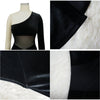 K10354 New Arrival Velvet Mesh Patchwork One Shoulder Ruched Mermaid Dress High Slit Party Dress Gowns for Women Evening Dresses
