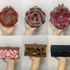 In Stock Lady Diamond Dinner Rhinestone Stone Crystal Women Party Hard Purse Bride Evening Bridal Wedding Hardside Clutch Bag