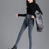 Thermal Winter Thick Fleece High-waist Warm Skinny Jeans Thick Women Stretch Button Pencil Pants Mom Casual Velvet Jeans