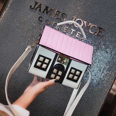 Personality House Shaped Leather Women Handbags 2022 Fashion Creative Girl Messenger Crossbody Bag Shoulder Bag Bolsa Feminina