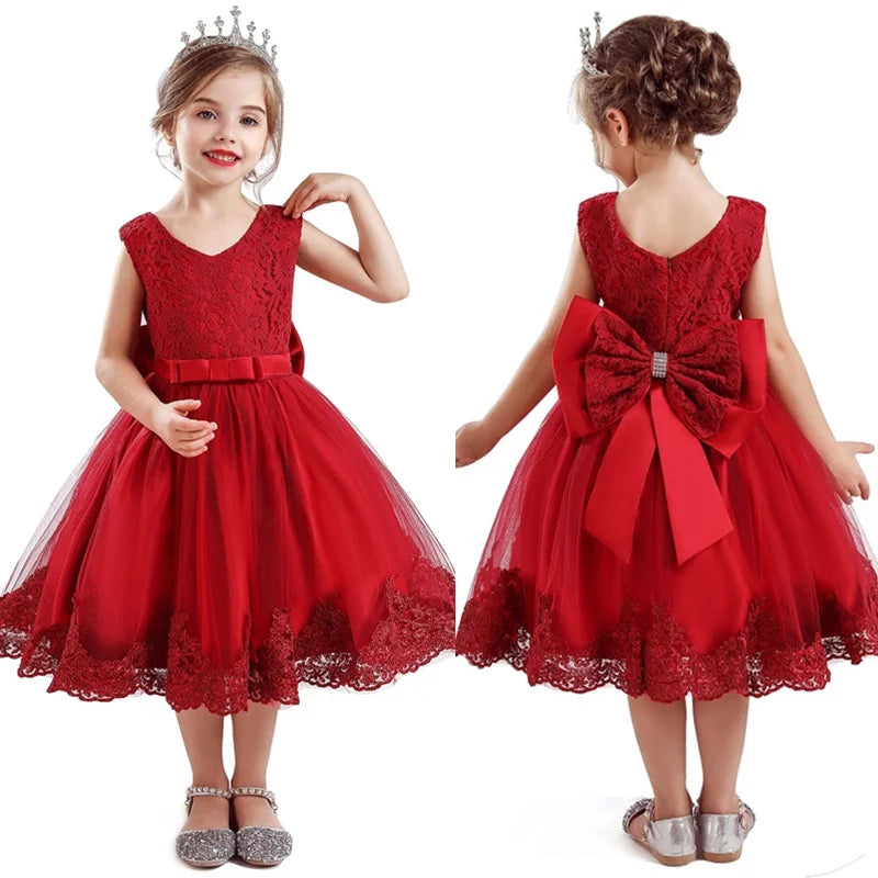 2023 New Fashion Wedding Birthday Party Dress Christams Dress For Girl 1-5 Years Girls Dress Elegant Tutu Vestidos Kids Clothes