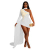 K10333 Fall New Short Dresses Women Party Evening Sexy Strapless Fur Wedding Dresses for Women