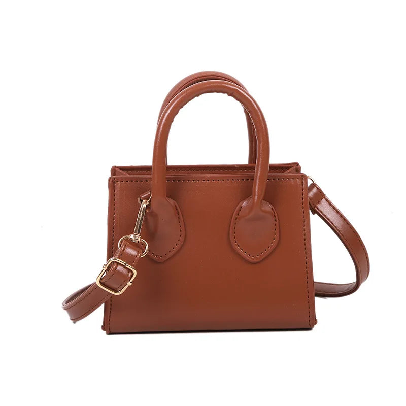 Yogodlns Vintage Mini Crossbody Bag Women PU Leather Small Messenger Bag Elegant Shoulder Bag Designer Handbag Casual Lady Purse