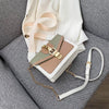 Fashion Women Chain Crossbody Bag Leisure Splice Small Square Shoulder Bag Luxury Design Messenger Bag Travel Purse and Handbag