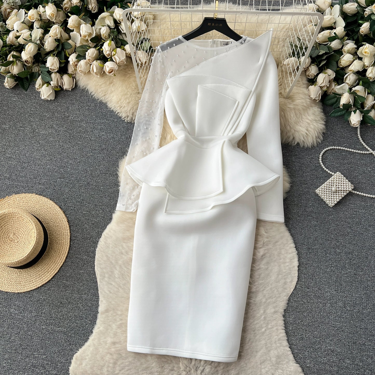 Design Retro Mesh Chic Fancy Dress
