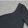 Sexy Cutout Single Sleeve Asymmetrical Slit Two Wear Tube Top