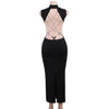 Instunning European and American Metal Butterfly Hollow-out Backless Dress Women Gyaru Style Slimming Split Long Skirt