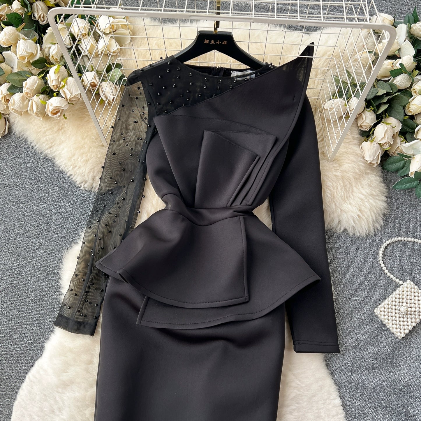 Design Retro Mesh Chic Fancy Dress