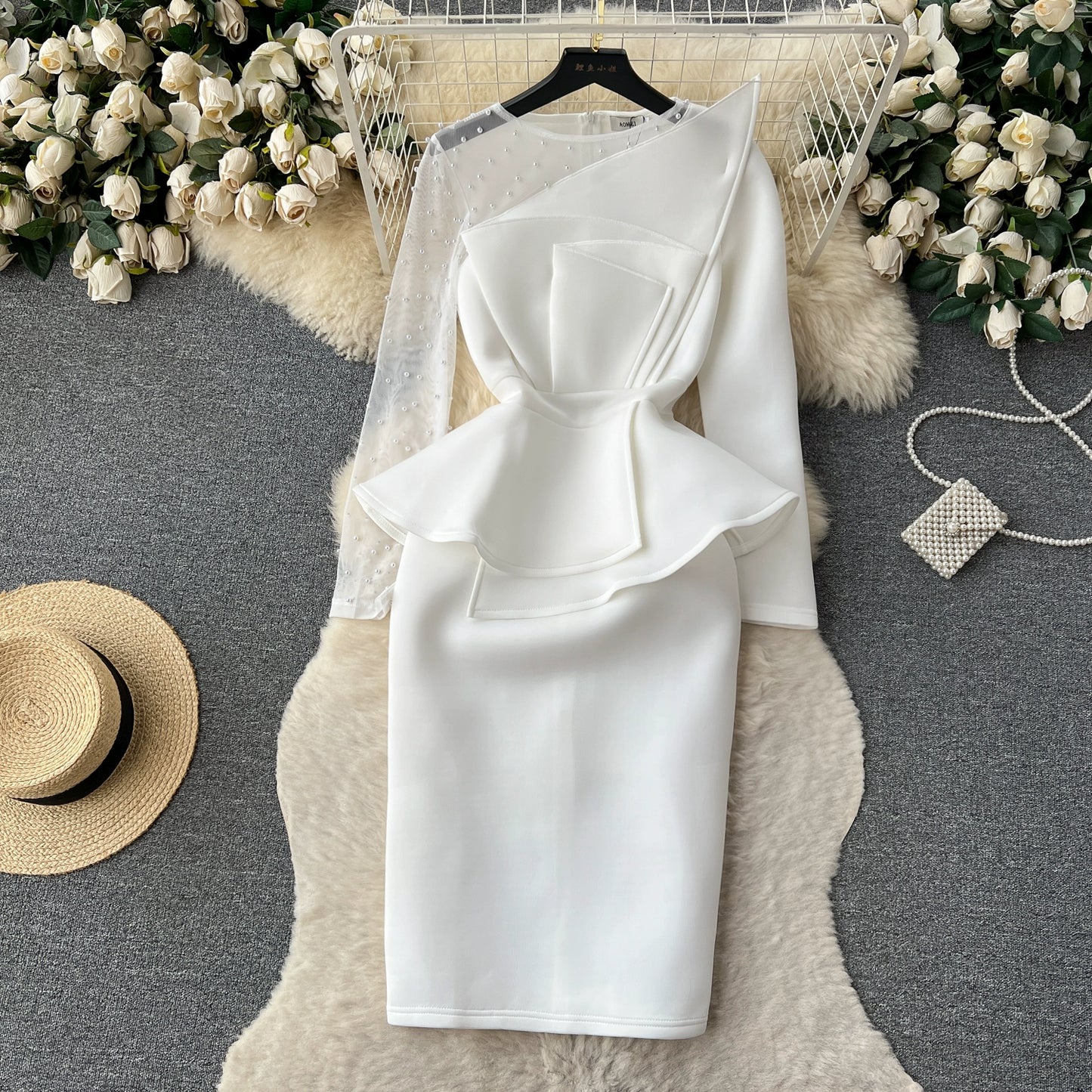Design Retro Mesh Chic Fancy Dress