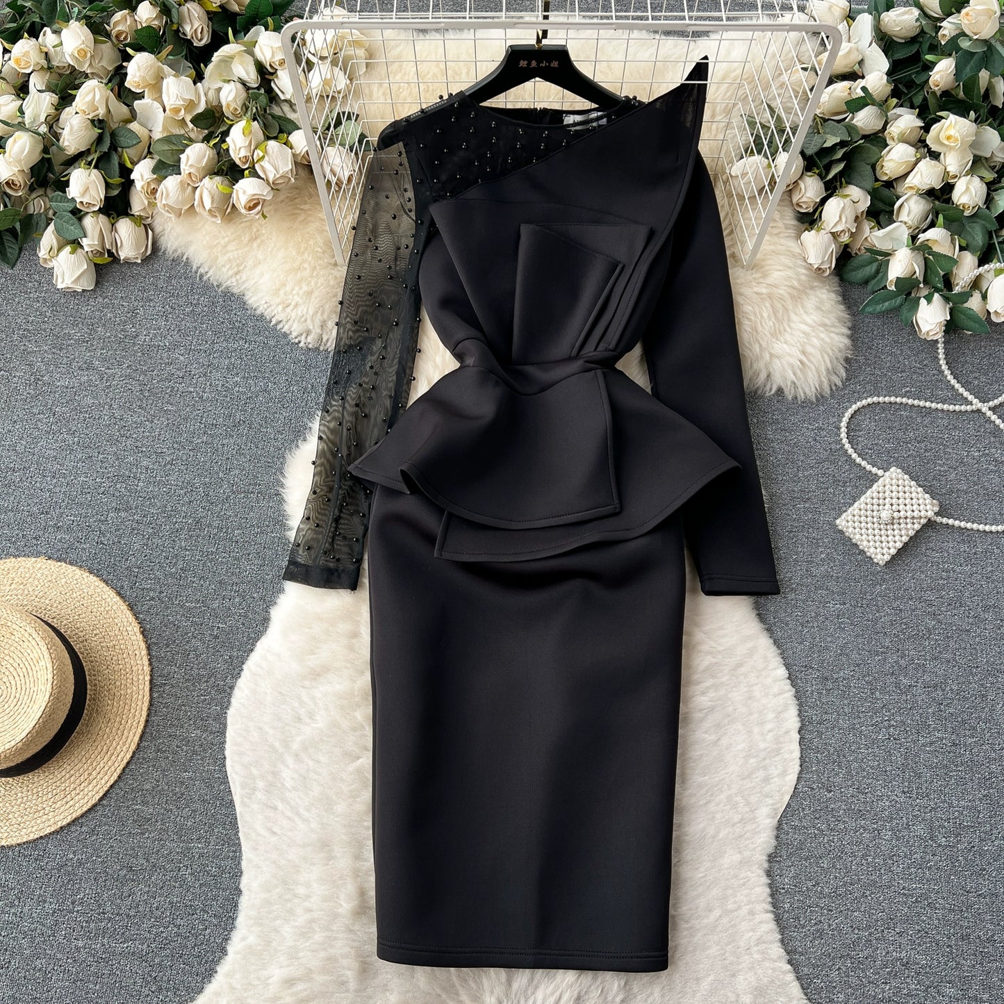 Design Retro Mesh Chic Fancy Dress
