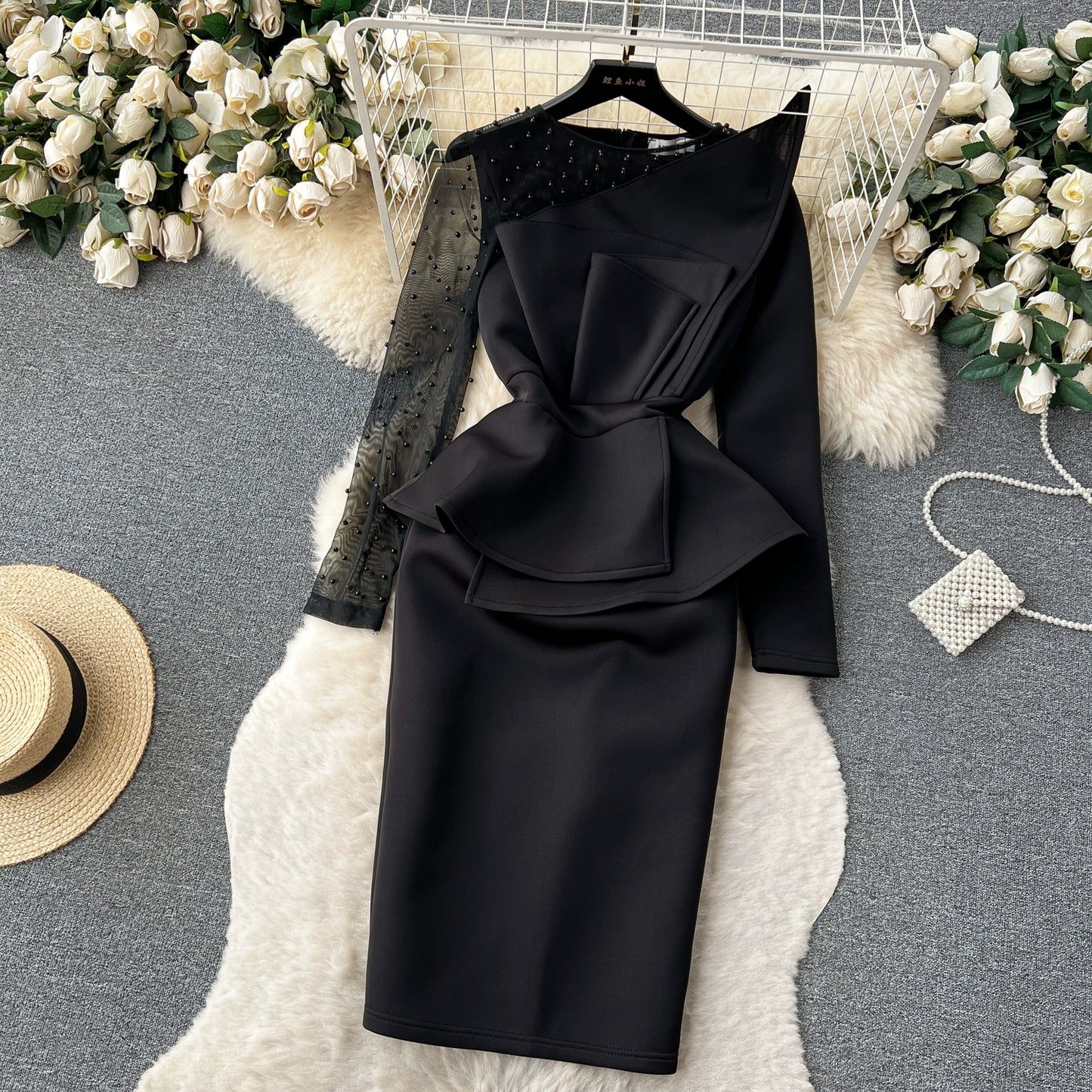 Design Retro Mesh Chic Fancy Dress