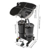Portable Shampoo Basin with 2 Water Buckets 30cm Deep Salon Hair Washing Sink Adjustable Height Angle Mobile Shampoo Bowl Unit