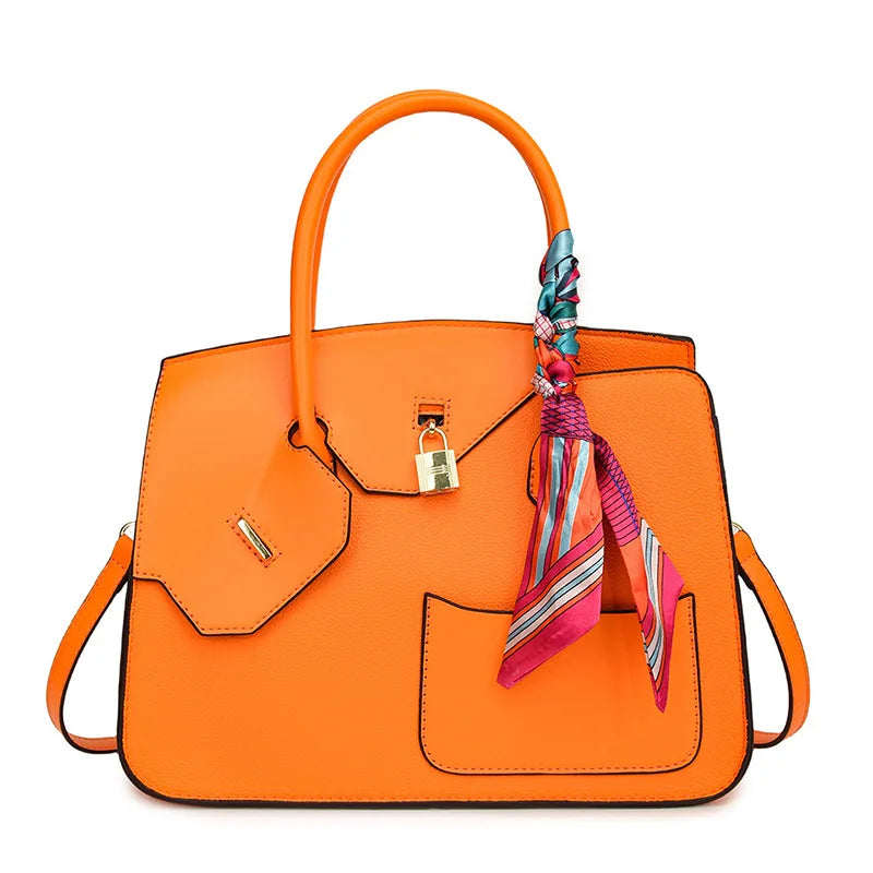 New Birkin Bag Handbag Lychee Grain Large Capacity Advanced Sense Kelly Bag Single Shoulder Crossbody Bag for Women