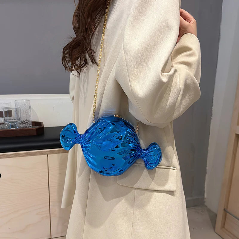 Acrylic Evening Clutch Bag For Women Luxury Shoulder Bag Handbag And Crossbody Bags Party Prom Wedding Shiny Candy Design Purse