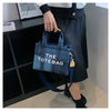 New Fashion Women's Tote Bag Trend Brand Denim Embroidery Crossbody Bag Classic Elegant Shoulder Bag Designer Luxury Handbag