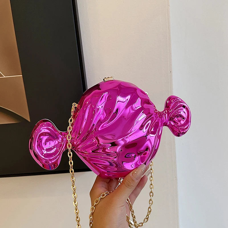 Acrylic Evening Clutch Bag For Women Luxury Shoulder Bag Handbag And Crossbody Bags Party Prom Wedding Shiny Candy Design Purse