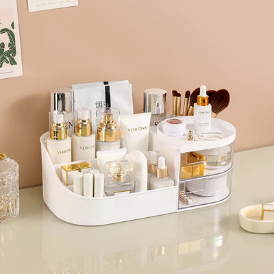 Drawer Type Cosmetics Storage Box, Desktop Dresser Skin Care Shelf, Office Stationery Lipstick Makeup Box Bedroom Home
