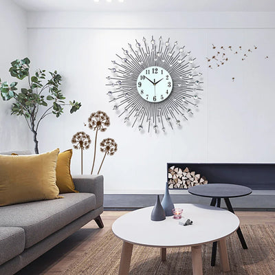 Modern Style Wall Clock with Bracket Living Room Decoration Quartz Clock  60*60cm Silent Timing  for Hotel Home Offce Bars