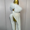 2025 Women White Sequins Top Short Skirt Two Pieces Set Sexy Celebrate Evening Prom Birthday Dress Nightclub Stage Outfit