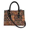 Women Pu Handbag Custom Wholesale Polynesian Tribal Floral Design Women Shoulder Bag Large Capacity Travel Temperament Women Bag