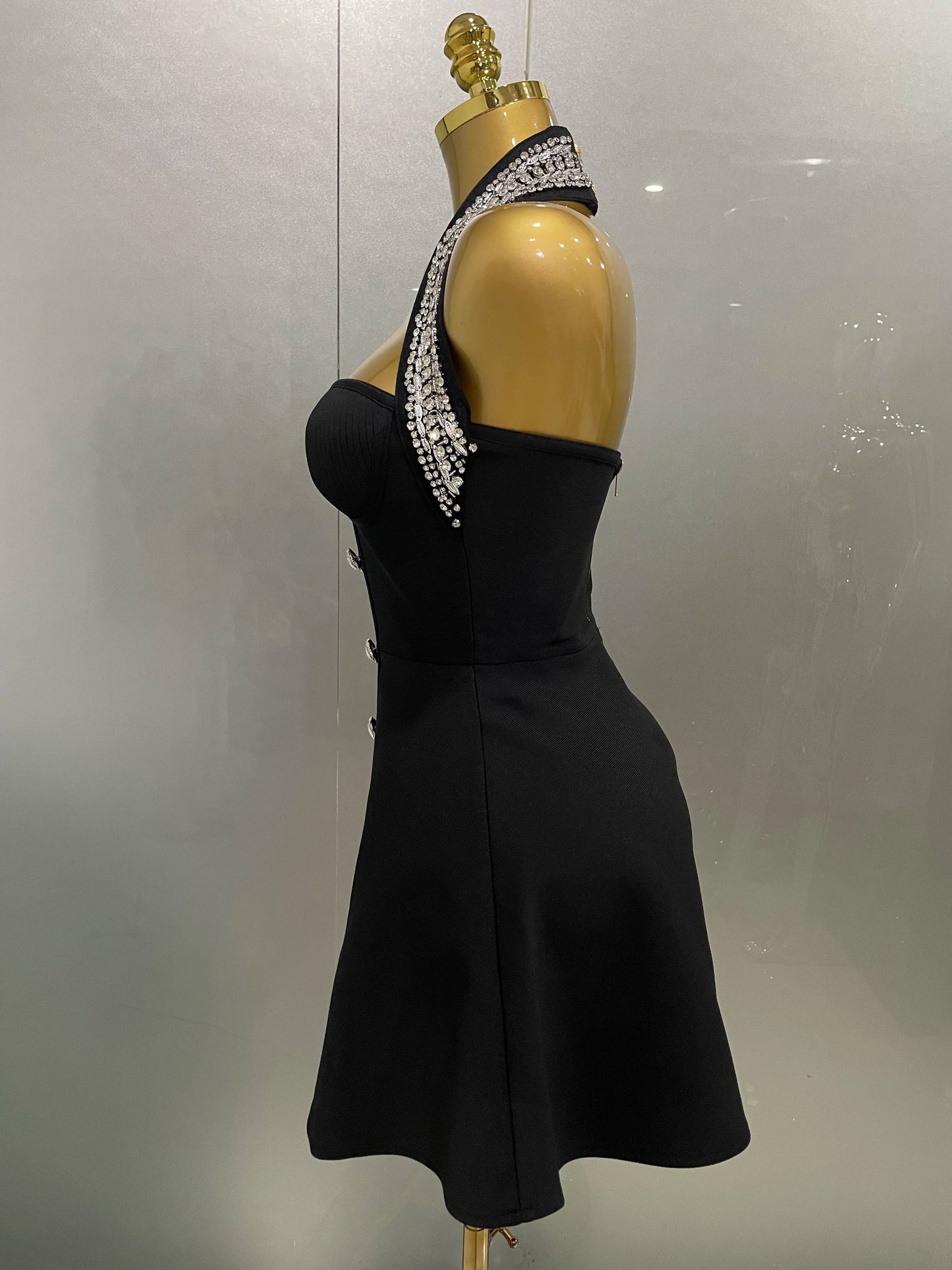 2025 Women Black Sexy Off the Shoulder Shinning Crystal Bodycon Bandage Long Dress Gloves Elegance Celebrate Evening Party Dress