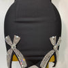 Women Celebrity Sexy V Neck Beading Black Mini Bodycon Bandage Dress Luxury 2025 Knitted Elegant Evening Club Party Dresses